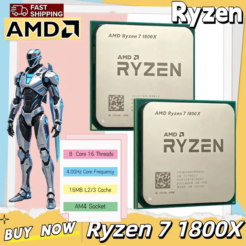 AMD Ryzen 7 1800X CPU 3.60GHz- - đánh giá và giá Amd Cpu Ryzen 7