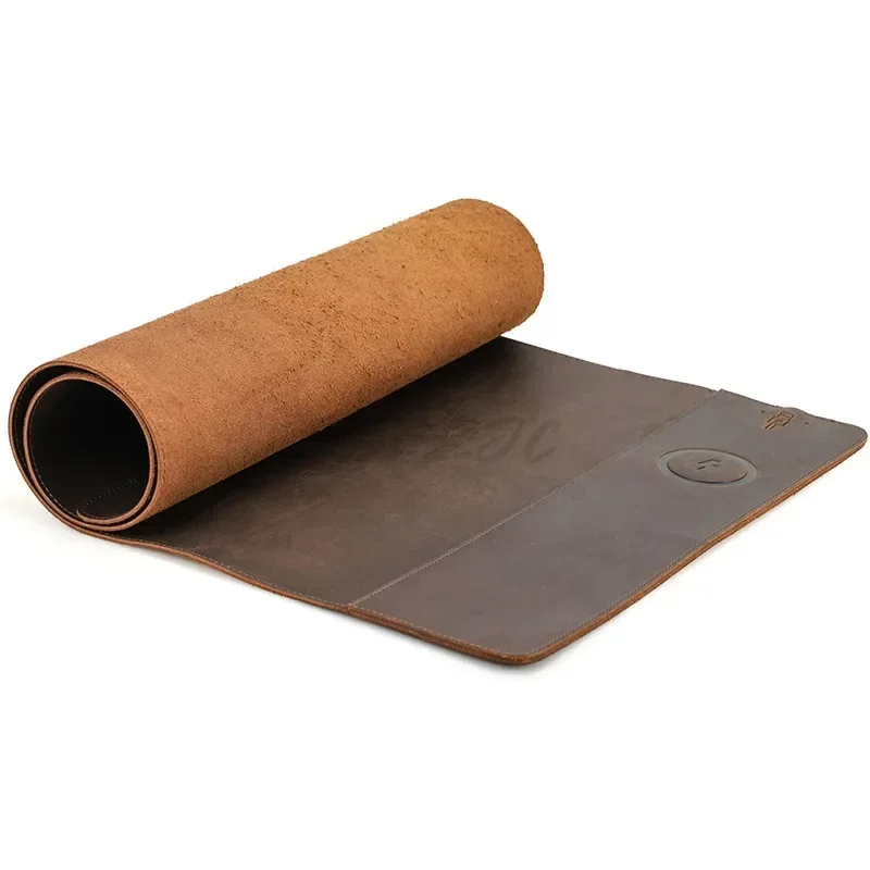 Vintage Cowhide Mouse Pad with - đánh giá và giá Mouse Charging Pad
