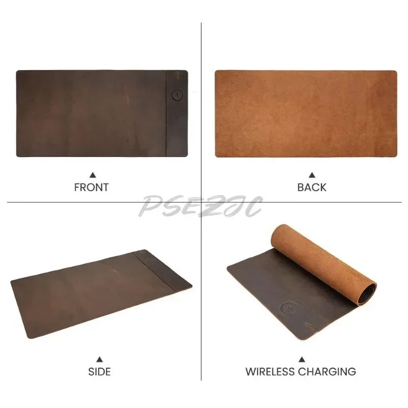 Vintage Cowhide Mouse Pad with - đánh giá và giá Mouse Charging Pad