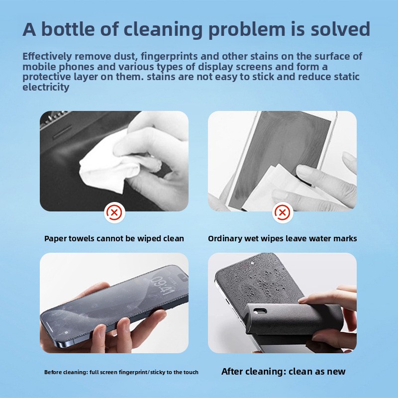 2 in 1 Spray Cleaner Wipe for  - đánh giá và giá Screen Cleaner Spray