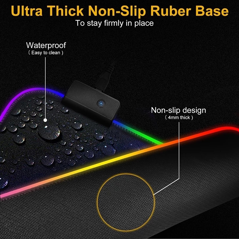 LED Light Mousepad RGB Keyboar - đánh giá và giá Mouse Charging Pad