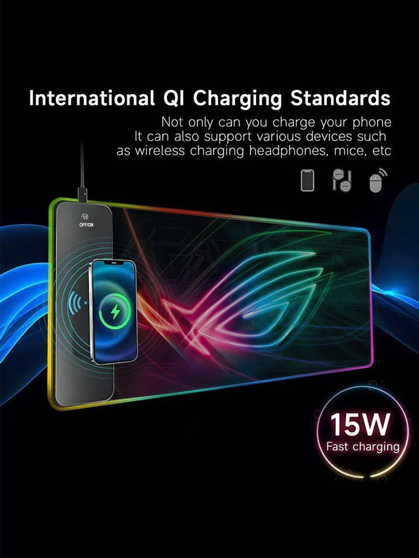 RGB Illuminated Multi-Function - đánh giá và giá Mouse Charging Pad