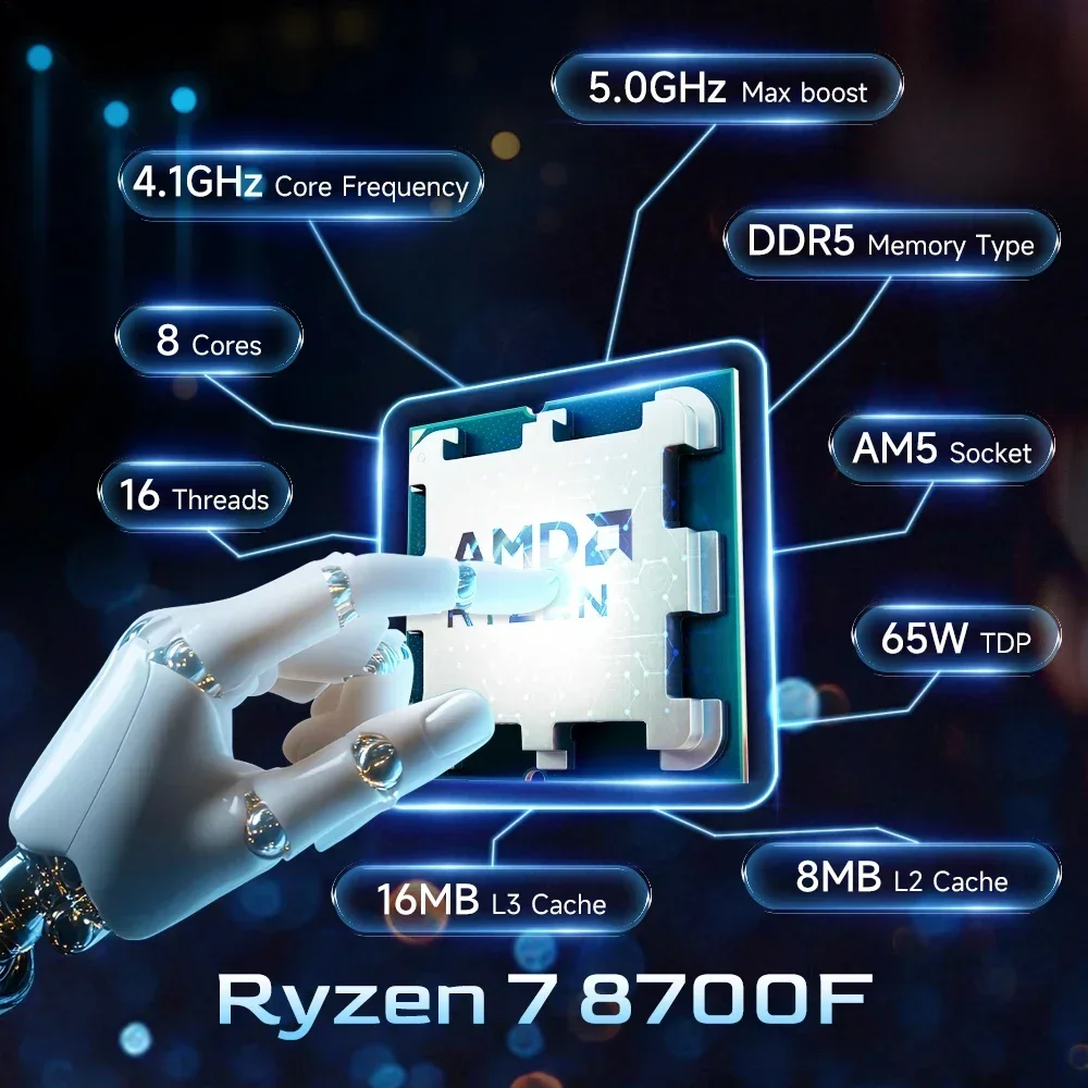 AMD Ryzen 7 8700F New Desktop  - đánh giá và giá Amd Cpu Ryzen 7