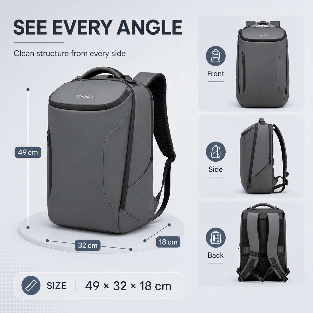 1pc Ergonomic Commute Backpack - đánh giá và giá Tech Accessories Travel