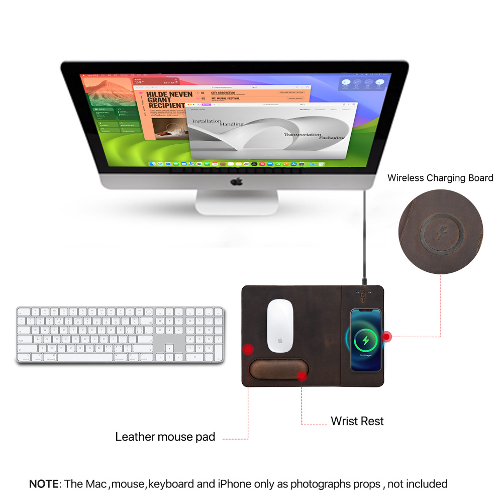 Mouse Pad with 15W Phone Wirel - đánh giá và giá Mouse Charging Pad
